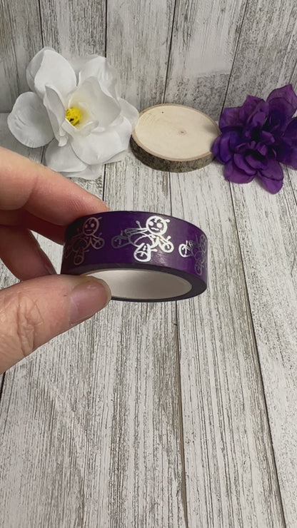 Silver Foil Voodoo Doll Washi Tape