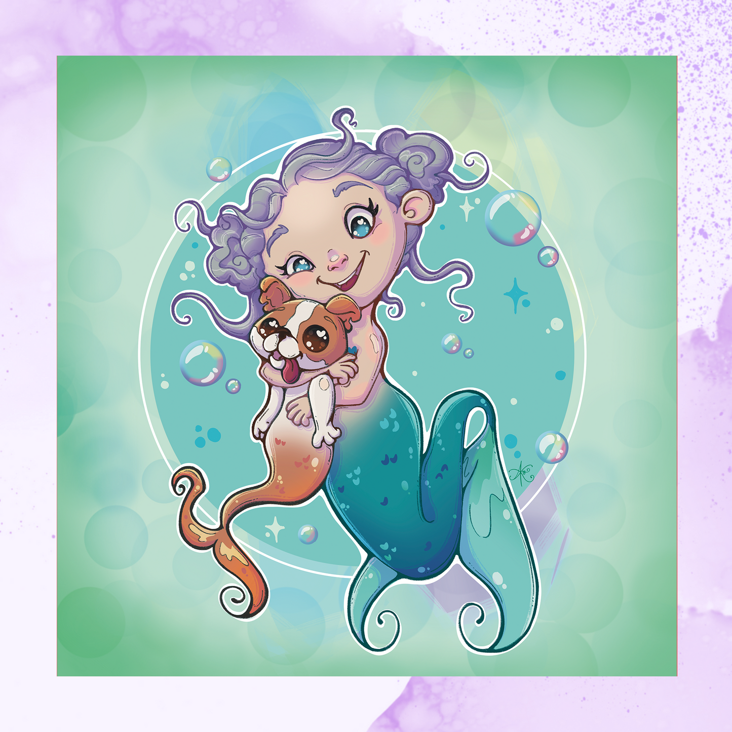 Scribbles Merm Print