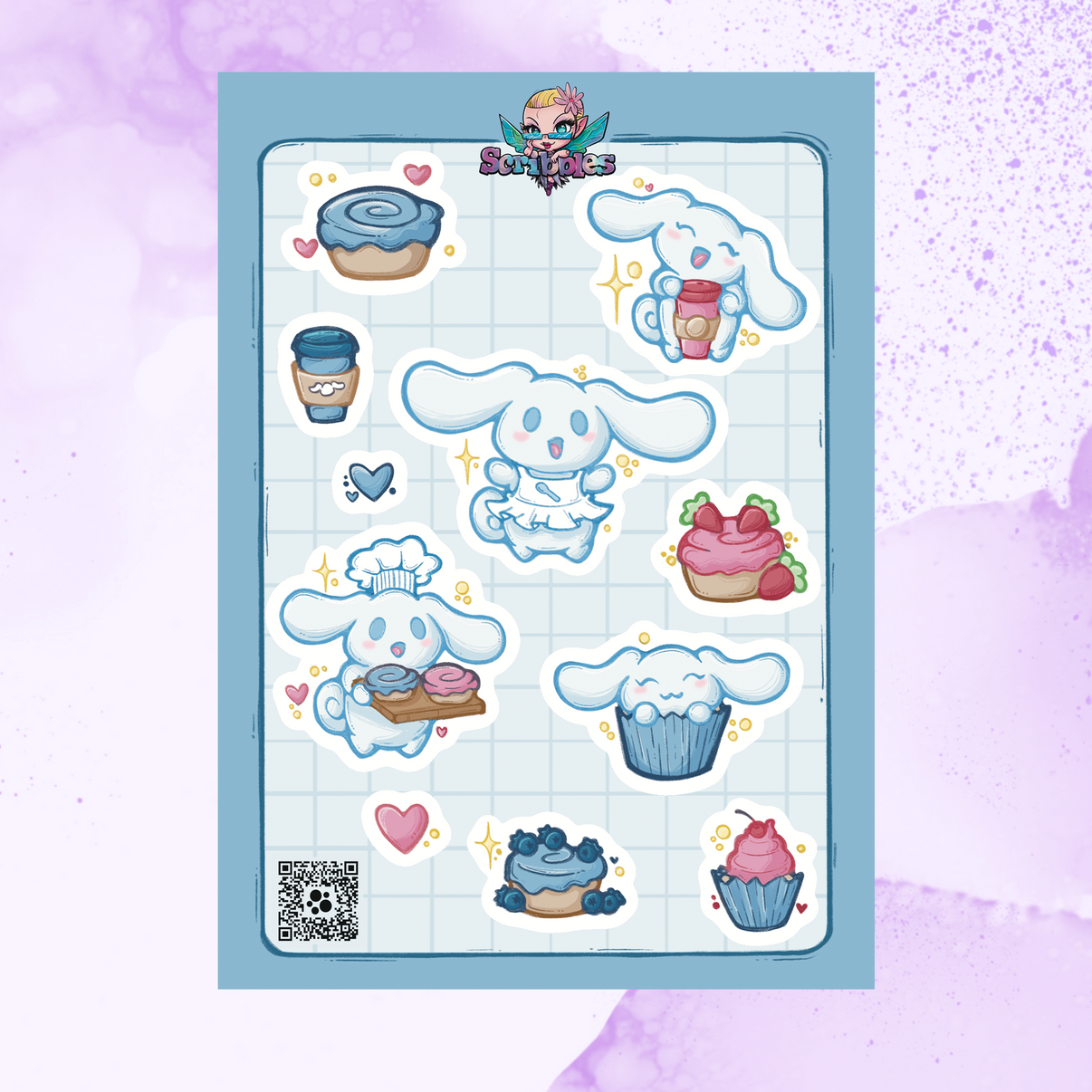 Cinnamoroll Sticker Sheet Eclectic Scribbles