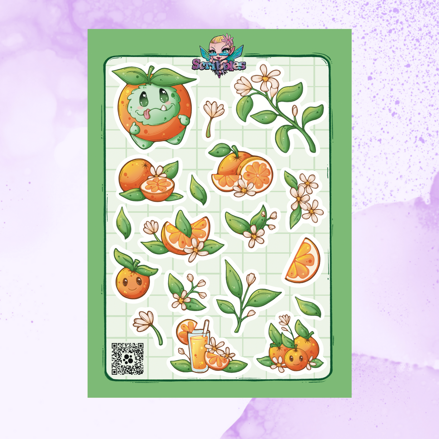 Orange Sticker Sheet