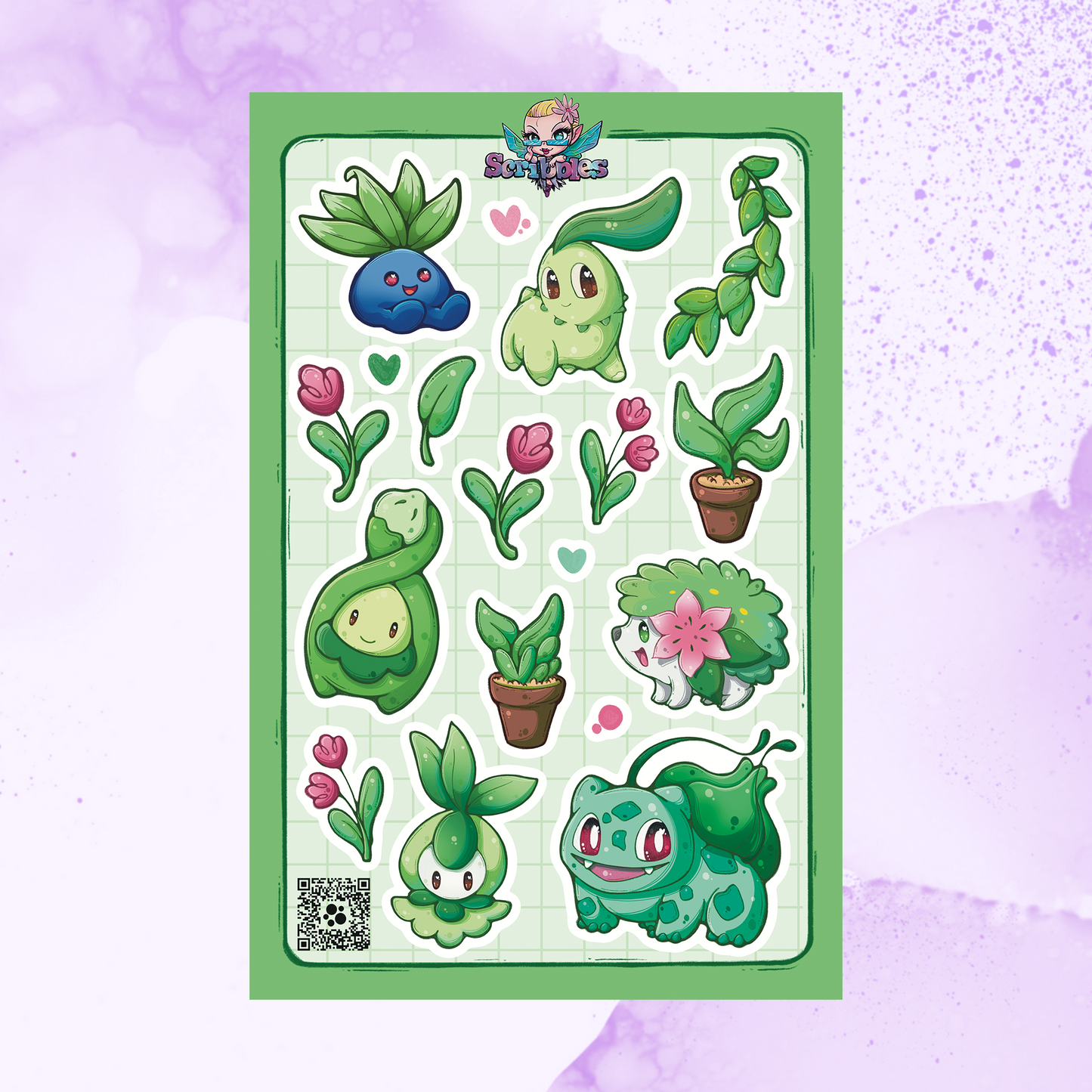 Grass Friends Sticker Sheet