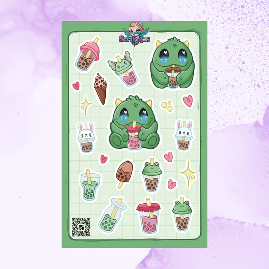 Boba Monster Sticker Sheet