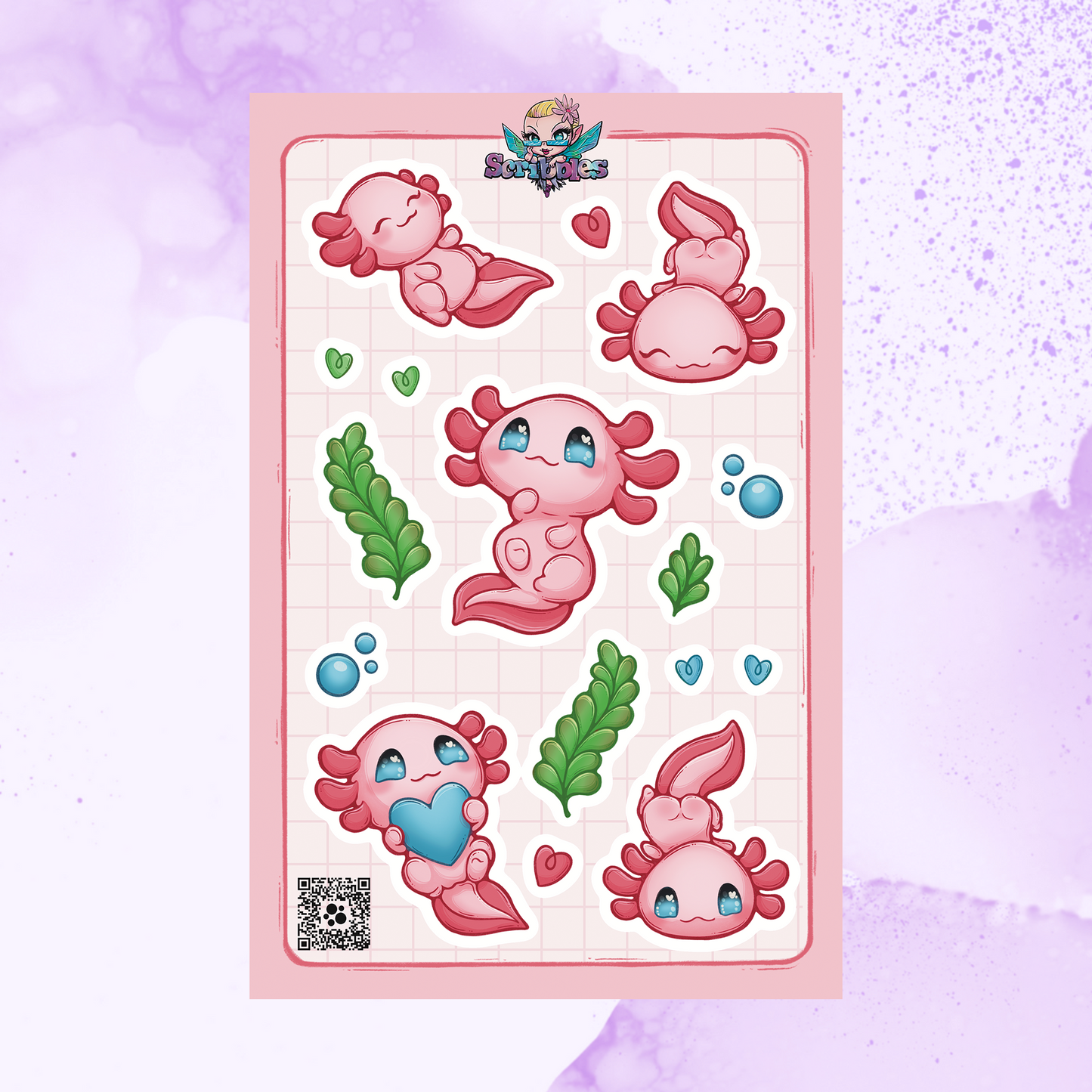 Axolotls Sticker Sheet