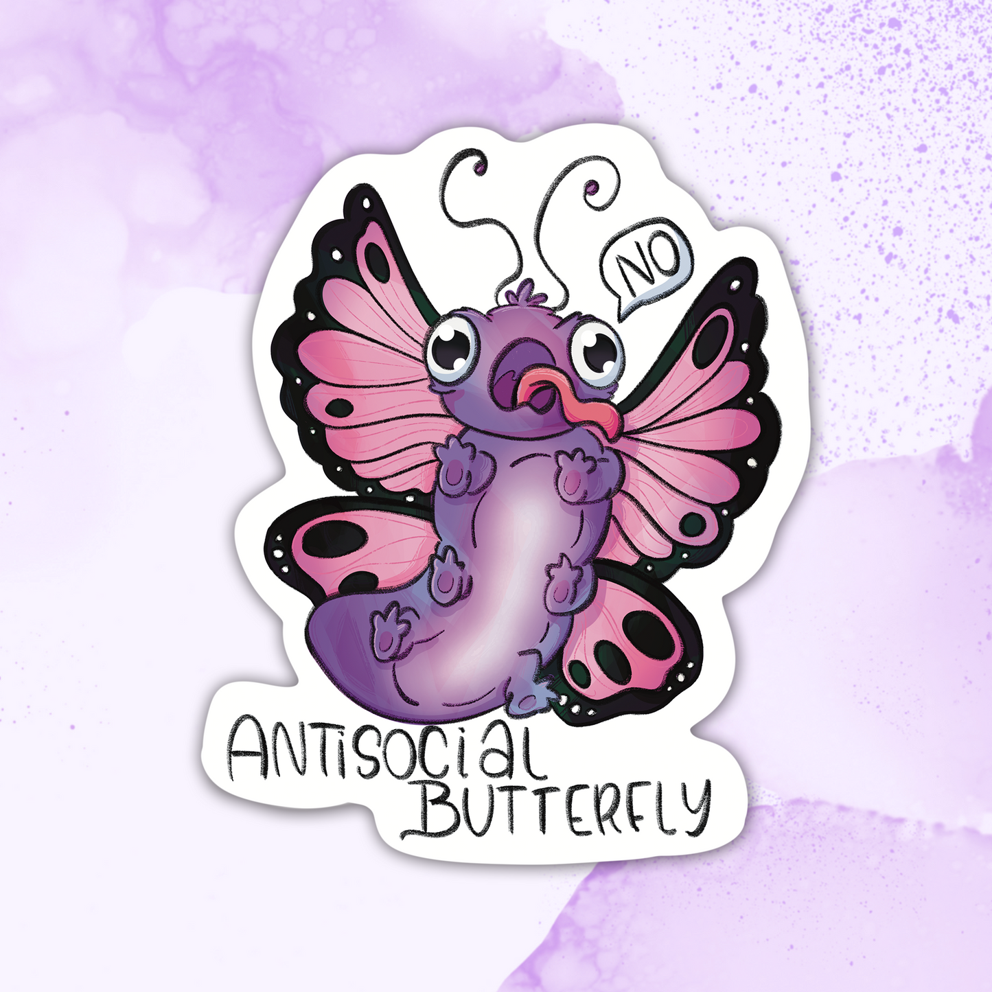 Antisocial Butterfly Sticker