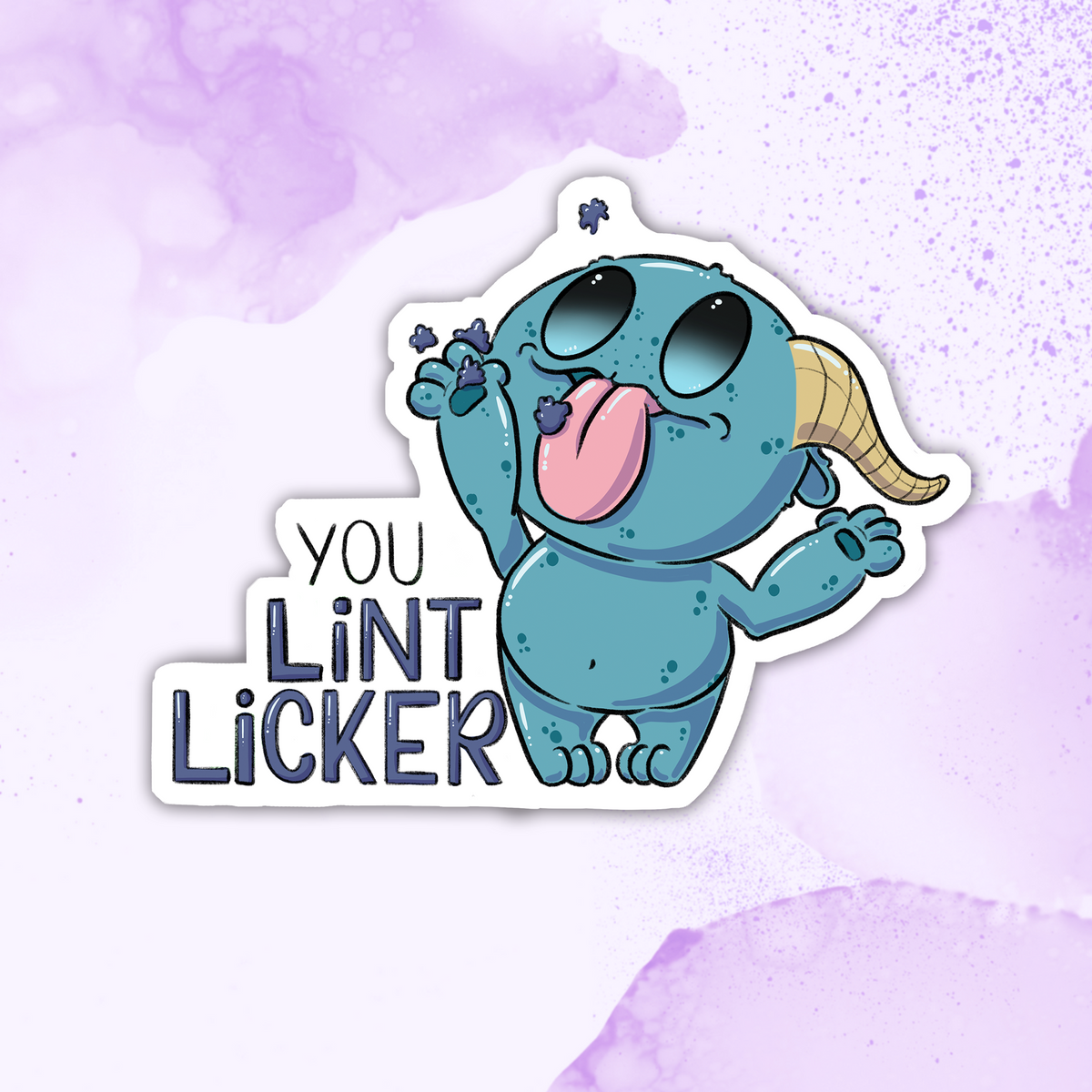 Licker Sticker Lint Licker Sticker – Eclectic Scribbles