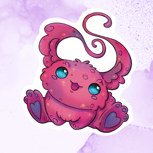 Cute Pink Monster Sticker