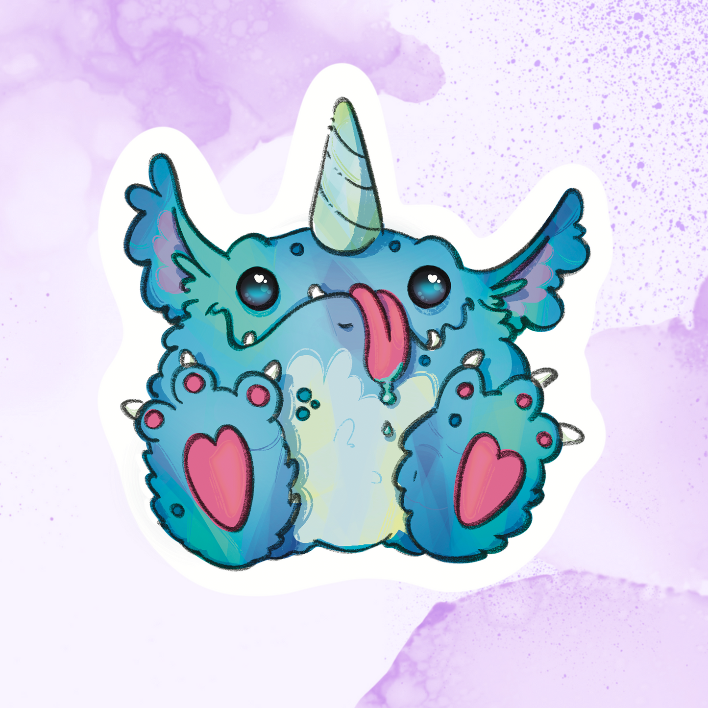 Blue Monster Sticker