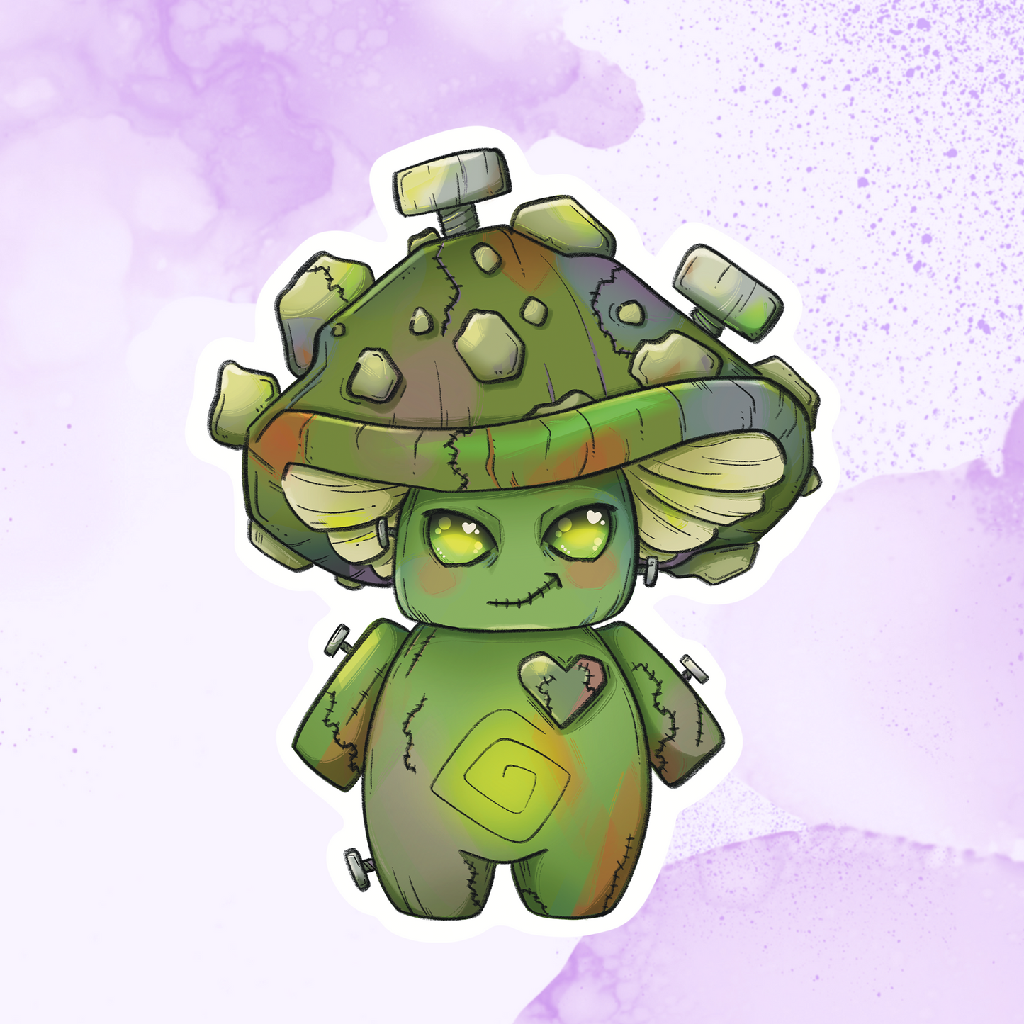 Frankenstein Mushroom Sticker