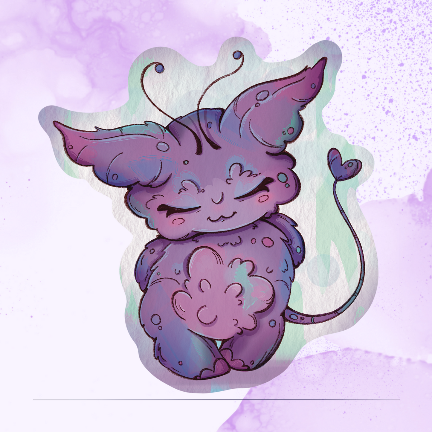 Bashful Monster Sticker