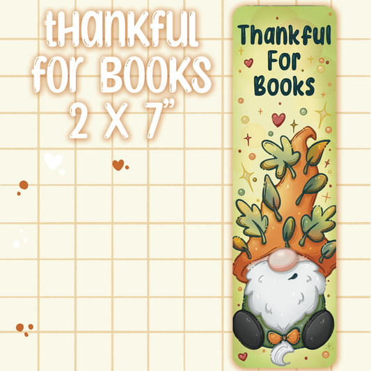 Thankful for Books 2x7" Bookmark